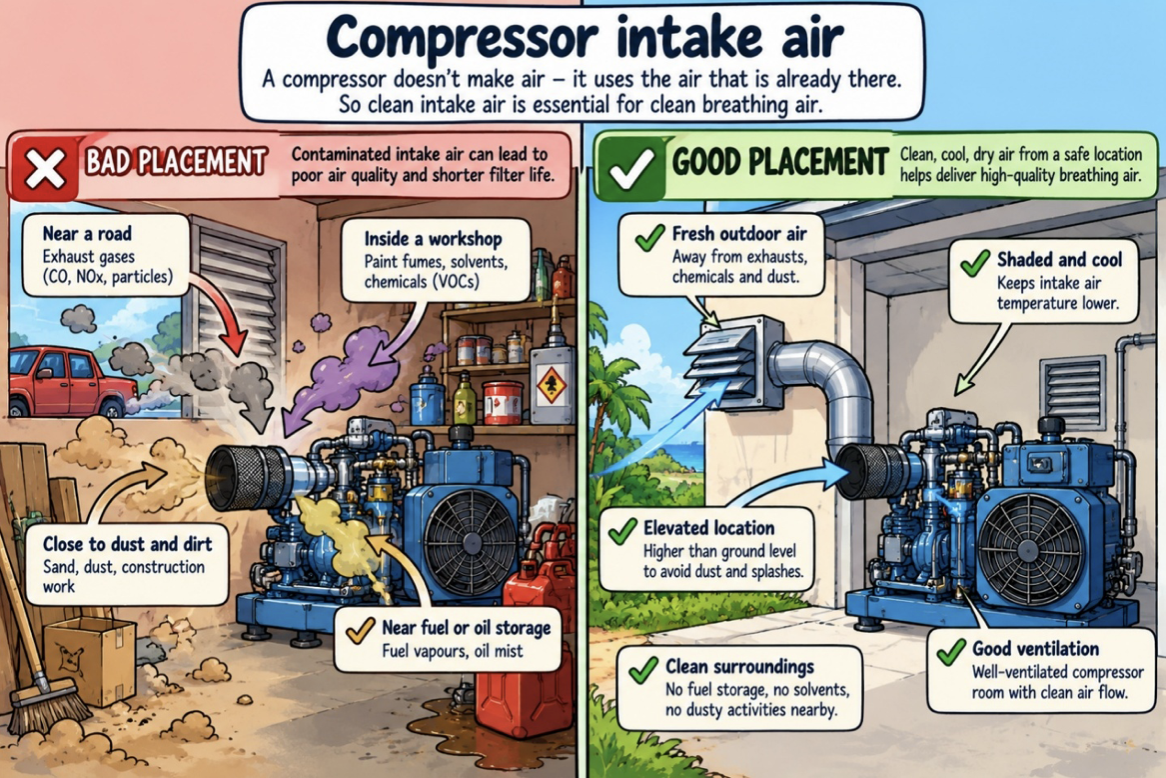 Compressor intake air