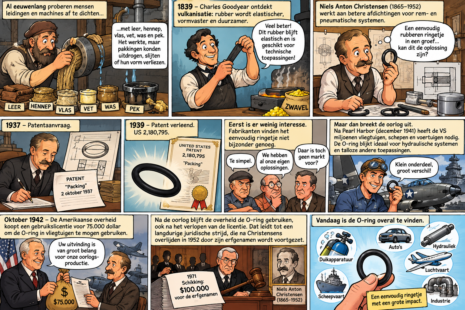 De uitvinding van de O-ring in het kort
